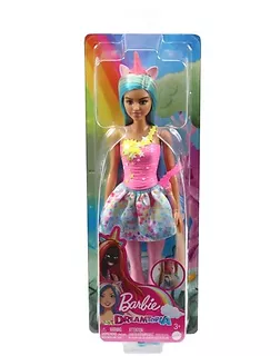 Lalka Jednorożec niebiesko-różowa Barbie Dreamtopia