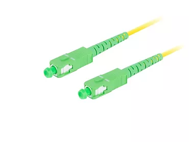 Patchcord światłowodowy SM SC/APC-SC/APC SIMPLEX 3.0MM LSZH G657A1 3m żółty