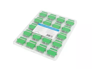 Adapter światłowodowy SM SC/APC duplex zaślepka przezroczysta 20 sztuk