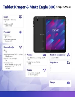 Tablet Kruger & Matz Eagle 806