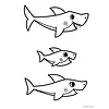 Układanka Baby MAXI 2x10 elementów Wesoły dzień rekina, Baby Shark