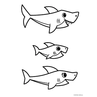 Układanka Baby MAXI 2x10 elementów Wesoły dzień rekina, Baby Shark