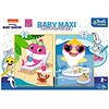 Układanka Baby MAXI 2x10 elementów Wesoły dzień rekina, Baby Shark