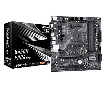 Płyta główna B450M PRO4 R2.0 AM4 4DDR4 HDMI uATX