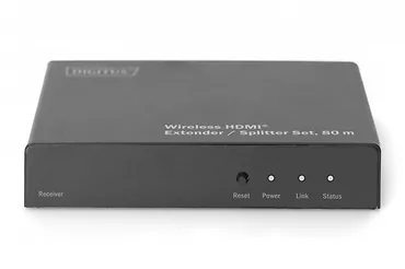 Przedłużacz (Extender) splitter HDMI bezprzewodowy prezentacyjny 80m 1080p 60Hz FHD 5GHz HDCP 1.3 (odbiornik)