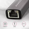 ADE-TR Karta sieciowa Gigabit Ethernet adapter, USB-A 3.2 Gen 1, instalacja automatyczna, metalowy, tytanowa szarość