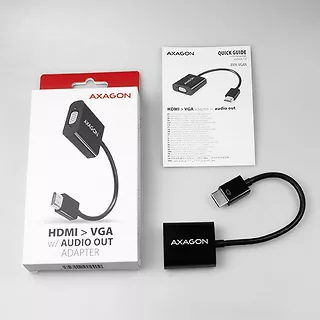 RVH-VGAN Adapter aktywny HDMI -> VGA FullHD, wyjście audio, micro USB złącze zasilania