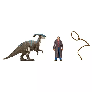 Zestaw figurek Jurassic World Człowiek + dinozaur, Parazaurolof