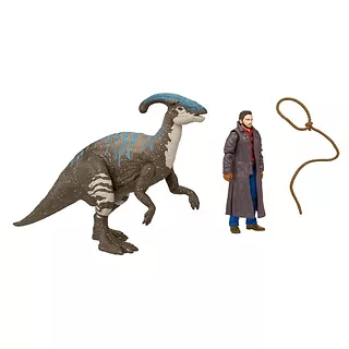Zestaw figurek Jurassic World Człowiek + dinozaur, Parazaurolof