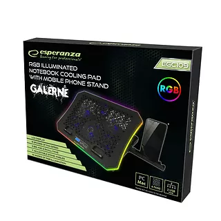 Podstawka chłodząca gaming RGB Galerne