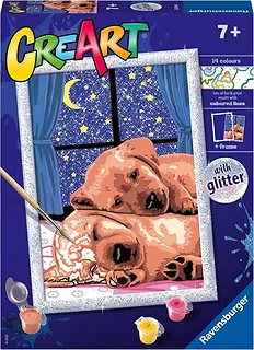 Malowanka CreArt dla dzieci Śpiące psiaki