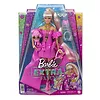 Barbie Extra Fancy różowy strój + piesek pudelek