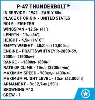 Klocki P-47 Thunderbolt