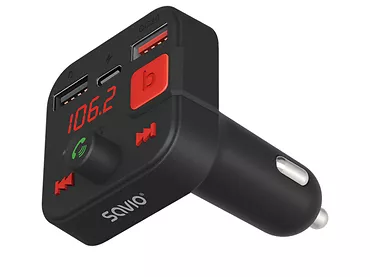 Transmiter FM Bluetooth 5.3 i ładowarką PD QC 3.0 SAVIO TR-15