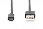 Kabel USB 2.0 spiralny USB A/Lightning, PD 20W, MFI, max. 1m Czarny