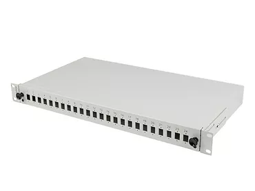 Przełącznica światłowodowa 24XSC simplex/24XLC duplex rack 19 1U szara + akcesoria