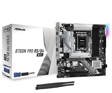 Płyta główna B760M Pro RS/D4  WIFI s1700 4DDR4 DP/HDMI mATX