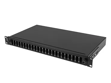 Przełącznica światłowodowa 24XSC duplex/24XLC QUAD rack 19 1U czarna + akcesoria