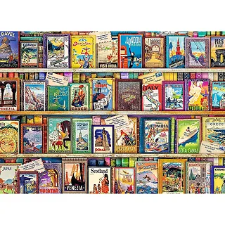Puzzle drewniane 1000 elementów Przewodniki po świecie