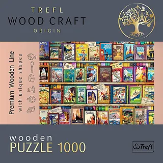 Puzzle drewniane 1000 elementów Przewodniki po świecie
