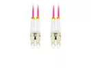 Patchcord światłowodowy MM LC/UPC-LC/UPC DUPLEX 3.0MM OM4 50/125 LSZH 20m fioletowy