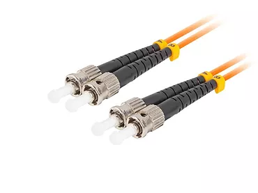 Patchcord światłowodowy MM ST/UPC-ST/UPC DUPLEX 3.0MM OM2 50/125 LSZH 10m pomarańczowy