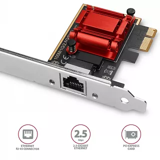 PCEE-G25 Karta sieciowa PCIe 1 x 2.5 Gigabit Ethernet port  RJ-45 Realtek, PXE, SP & LP