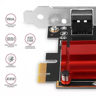 PCEE-G25 Karta sieciowa PCIe 1 x 2.5 Gigabit Ethernet port  RJ-45 Realtek, PXE, SP & LP