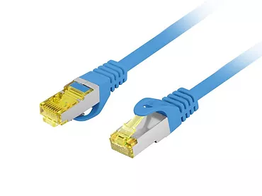 Patchcord kat.6a S/FTP LSZH CU 1m niebieski fluke