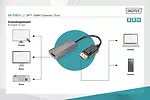 Kabel adapter DisplayPort z zatrzaskiem 8K 60Hz UHD Typ DP/HDMI A M/Ż 15cm