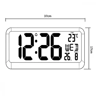 Zegar ścienny LCD z czujnikiem temperatury GB214