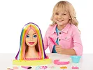 Mattel Barbie Głowa do stylizacji neonowa tęcza blond włosy