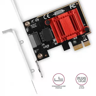 PCEE-GIX Karta sieciowa PCIe 1x Gigabit Ethernet port (RJ-45), Intel i210AT, PXE, SP & LP