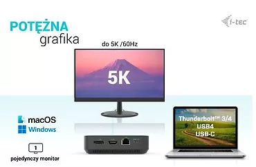 Stacja dokująca USB-C HDMI Dual DP Docking Station Power Delivery 100 W + i-tec Universal Charger 100 W