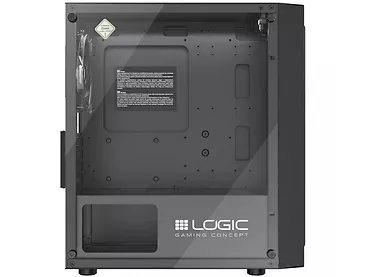 Obudowa komputerowa bez zasilacza LOGIC ATOS ARGB MINI USB 3.0 szkło hartowane wentylatory 3x120mm