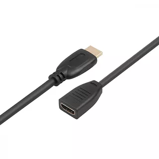 Kabel HDMI v2.0 F-M pozłacany 3m przedłużacz