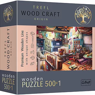 Puzzle drewniane 500+1 elementów Skarby na strychu
