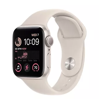 Watch SE GPS, 40 mm Koperta z aluminium w kolorze księżycowej poświaty z paskiem sportowym w kolorze księżycowej poświaty - regular