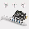 PCEU-43RS Kontroler PCIe 4x port USB 3.2 GEN 1, UASP VIA, 15-pin SATA zasilacz