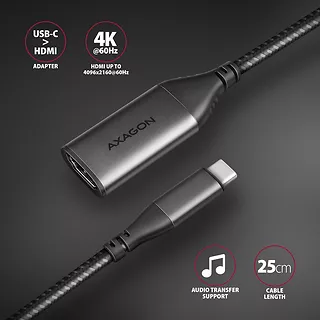 RVC-HI2M Adapter USB-C -> HDMI 2.0 4K/60Hz Aluminum, 25cm kabel