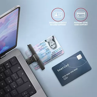 CRE-SMP1C Czytnik kart identyfikacyjnych PocketReader USB-C