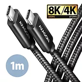 BUCM432-CM10AB Kabel USB-C - USB-C, USB4 Gen 3x2 1m, PD 100W, 8K HD, ALU, oplot Czarny