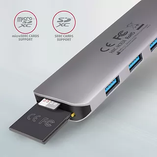 HMC-HCR3A Wieloportowy hub 3x USB-A + HDMI + SD/microSD, USB-C 3.2 Gen1, 20cm USB-C kabel