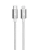 Kabel Lightning MFi - USB C srebrny 1m