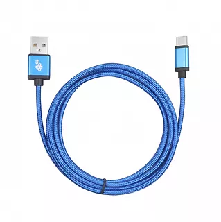 Kabel USB-USB C 1.5m niebieski sznurek premium