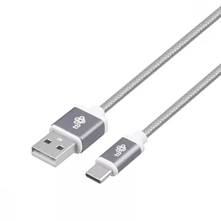 Kabel USB-USB C 1.5m szary sznurek premium