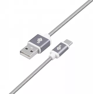 Kabel USB-USB C 1.5m szary sznurek premium