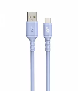 Kabel USB-USB C 1m. silikonowy fioletowy