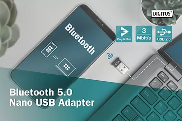 Mini adapter Bluetooth V5.0 Class 2 EDR USB V2.0