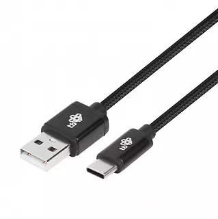 Kabel USB-USB C 1.5m czarny sznurek premium